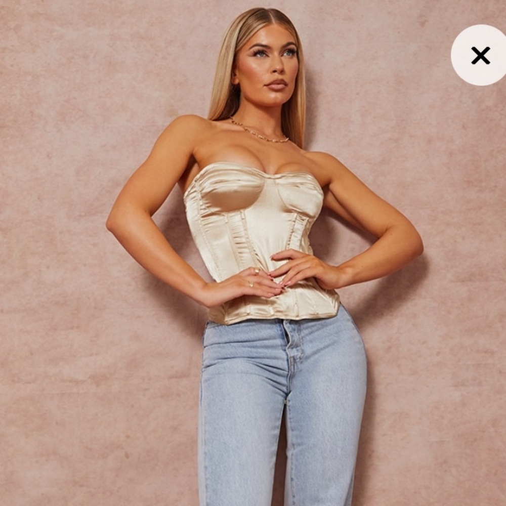 Champagne Satin Corset